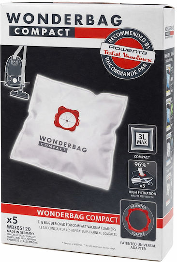 Σακούλες Σκούπας 5τμχ Rowenta Wonderbag Fresh Line Original Ra-wb415120