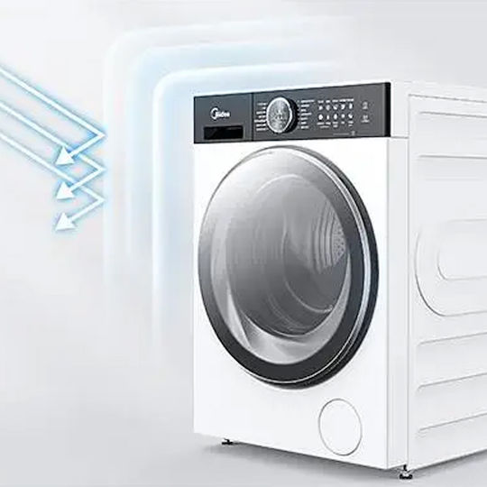 Midea Пералня 10 кг 1400 Оборота MF210W100BA30/W-GR