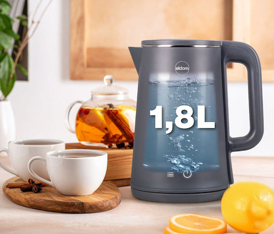 Eldom Βραστήρας 1.8lt 2000W Γκρι