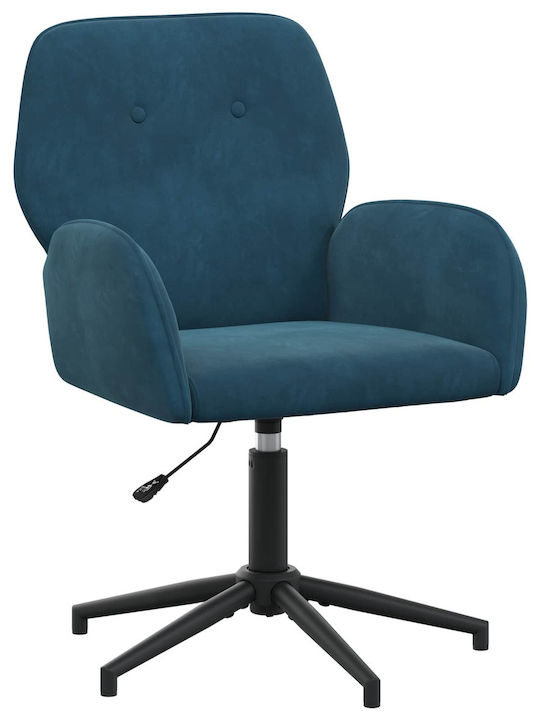 Swivel Visitor Chair with Arms in Blue Colour 54x55x90cm