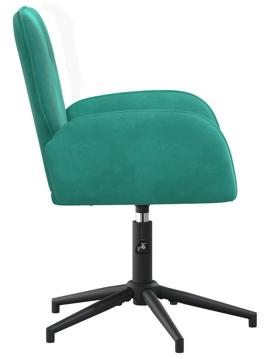 Swivel Visitor Chair with Arms in Turquoise Colour 54x55x90cm