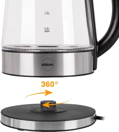 Eldom Ketty Βραστήρας 1.7lt 2200W Γκρι