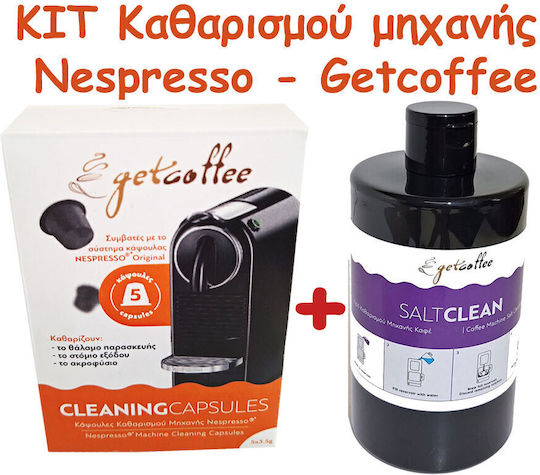 Nespresso Machine Cleaning Kit Getcoffee 5caps 1x Descaler 500ml