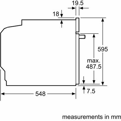 Bosch Φούρνος άνω Πάγκου 71lt Π59.4εκ. Μαύρος