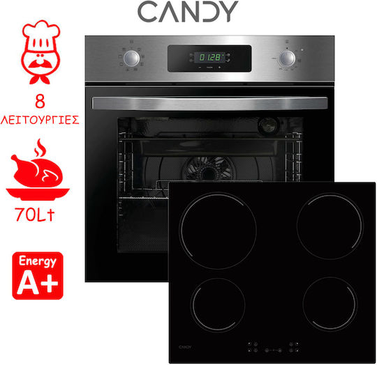 Candy Фурна над плот 70лт с керамични котлони Ш59.5см.