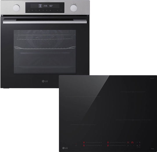 LG Herd & Öfen Aufsatzbackofen mit Kochfeldern 72lt mit Induktiv Kochfeld P59.2cm Inox