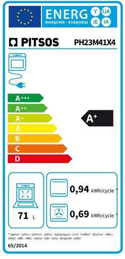 Pitsos Cuptor Deasupra Blatului 71lt L59.4cm.