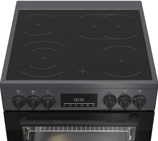 Beko Κουζίνα 72lt με Κεραμικές Εστίες Π60εκ. Γκρι