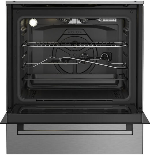 Beko Gas Cooker 64lt W60cm. Inox