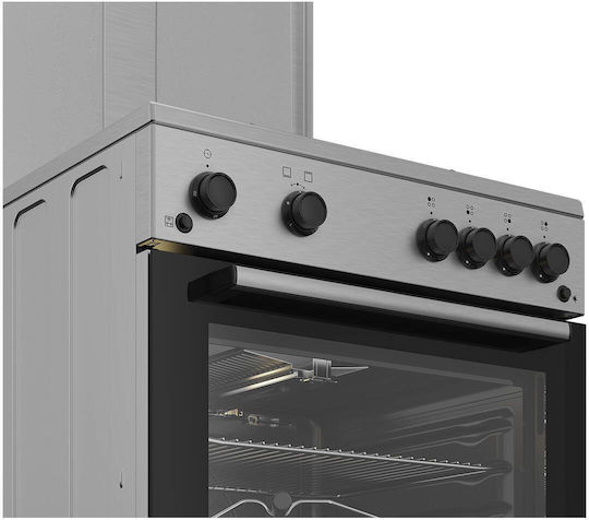 Beko Gas Cooker 64lt W60cm. Inox
