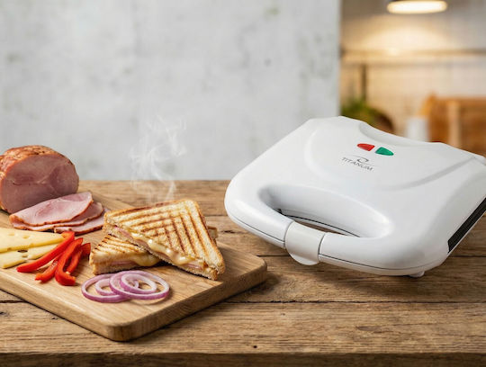 Esperanza Τοστιέρα για 2 Τοστ 700W Λευκή