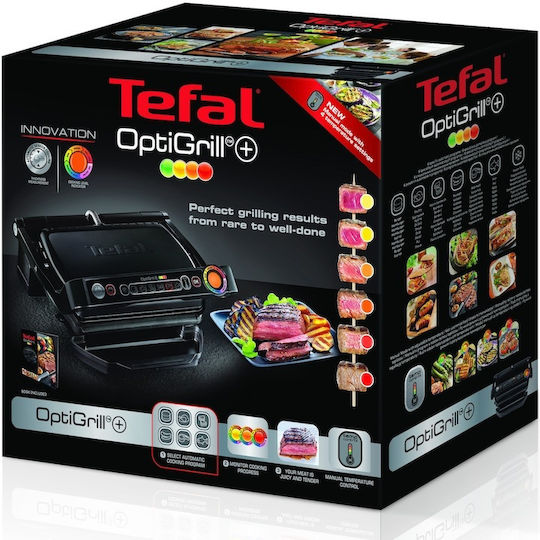 Tefal Optigrill+ GC712 Sandwich Maker Grill cu Plăci Detasabile 2000W Neagră