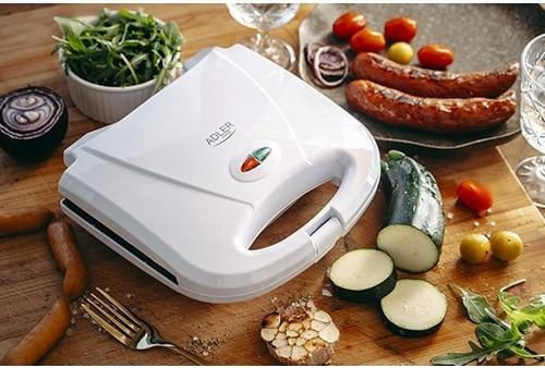 Adler Τοστιέρα Γκριλιέρα 1200W Λευκή