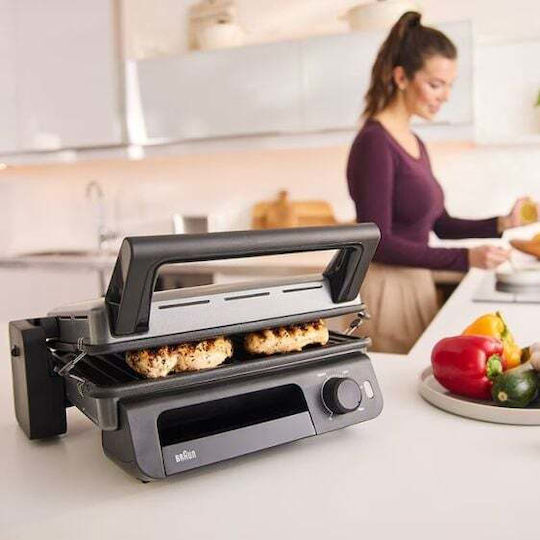Braun MultiGrill 5 Сандвич тостер грил с подвижни плочи 2000W Черна