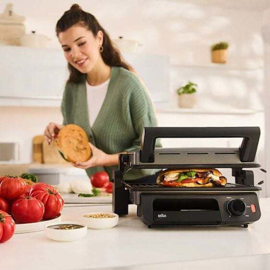 Braun MultiGrill 5 Сандвич тостер грил с подвижни плочи 2000W Черна