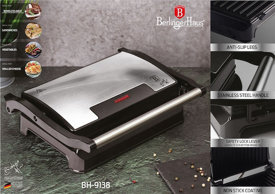 Berlinger Haus Τοστιέρα Γκριλιέρα 700W Inox