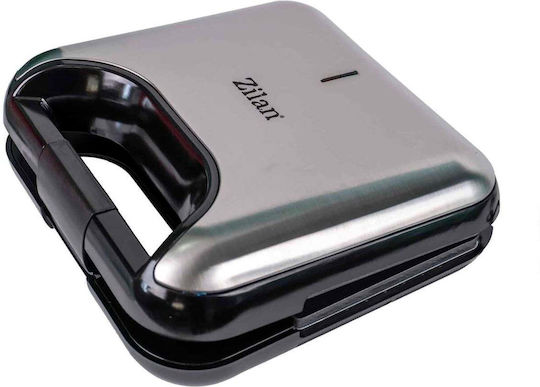 Zilan Sandwich Maker with Removable Plates for for 2 Sandwiches Sandwiches 800W Inox