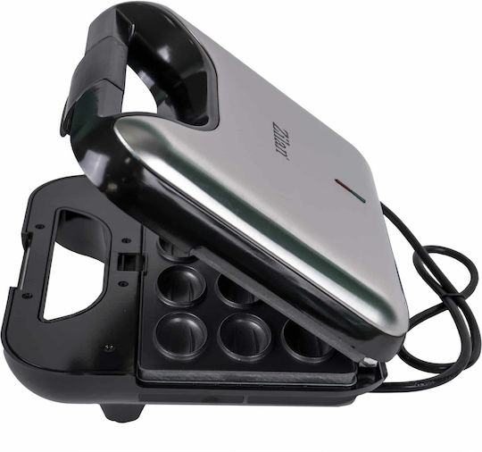Zilan Sandwich Maker with Removable Plates for for 2 Sandwiches Sandwiches 800W Inox