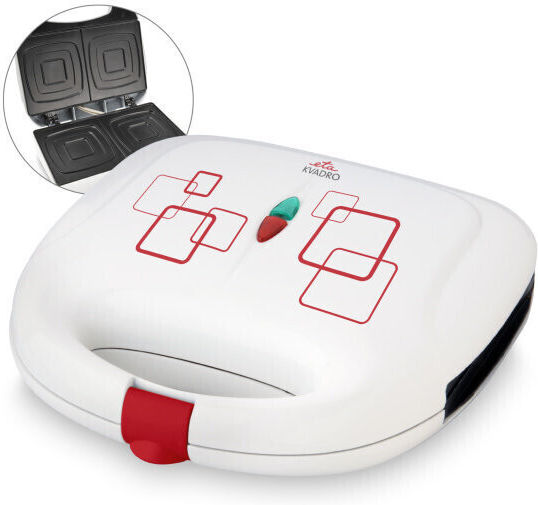 ETA Kvadro 4153 90000 Sandwich Maker pentru for 2 Sandwiches Sandvișuri 700W Albă