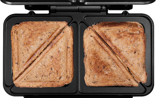 ECG Sandwich Maker pentru 2 Sandvișuri 900W Neagră