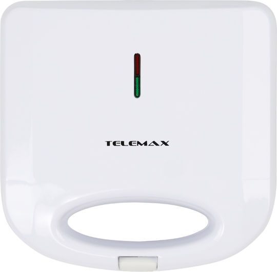 Telemax Τοστιέρα για 2 Τοστ 750W Λευκή