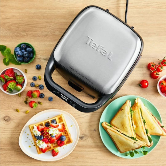 Tefal Snack Collection Tostieră cu Plăci Detașabile Antiaderente pentru 2 Sandvișuri 700W Neagră