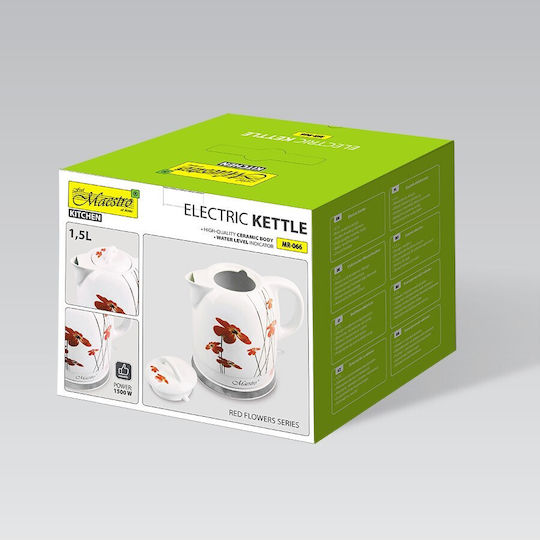 Maestro Електрически Кана 1.5л 1200W Червена