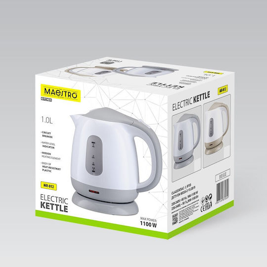 Maestro Kettle 1lt 1100W Beige