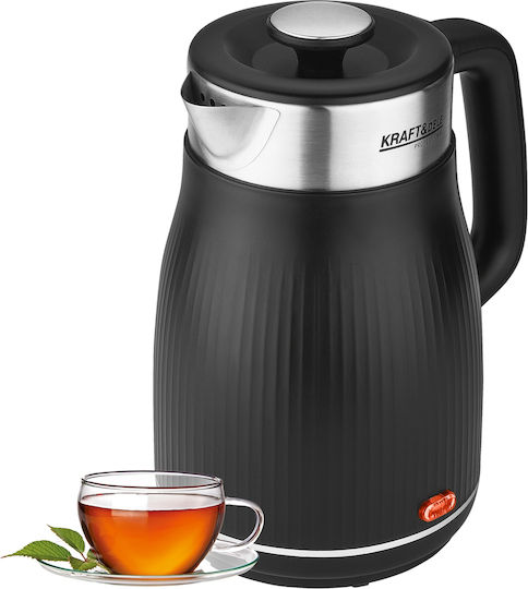 Kraft & Dele Fierbător 1.8lt 2400W Negru