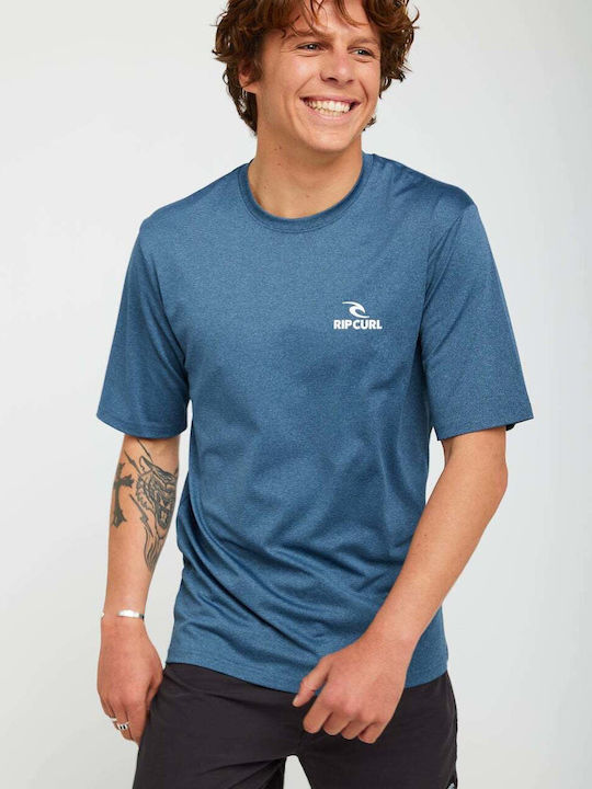 Rip Curl UPF 50 Men Short Sleeve Sun Protection Shirt Blue