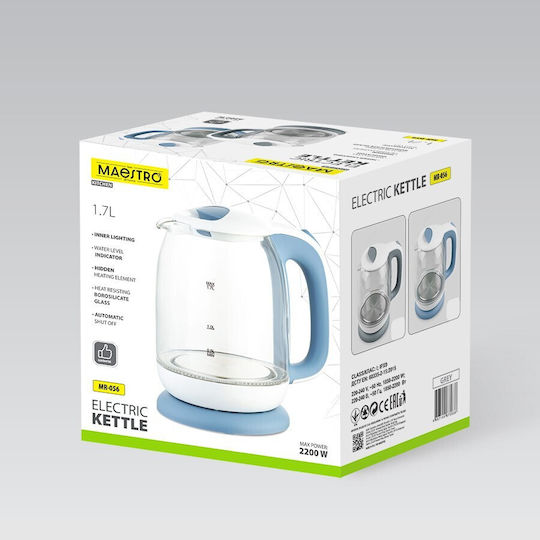 Maestro -Blue Βραστήρας 1.7lt 2200W Μπλε