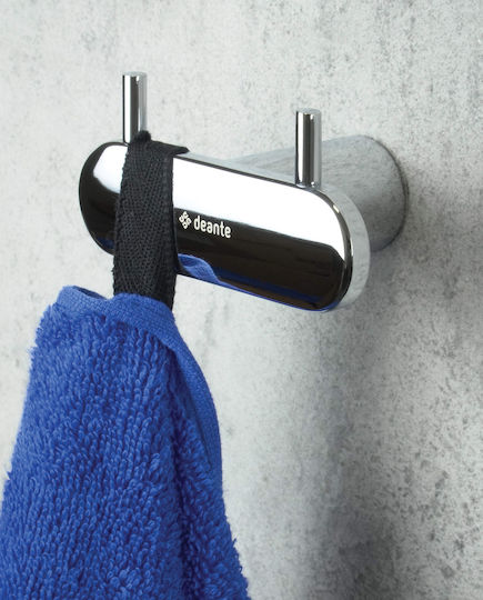 Deante Double Wall-Mounted Bathroom Hook ​9x50cm Silver