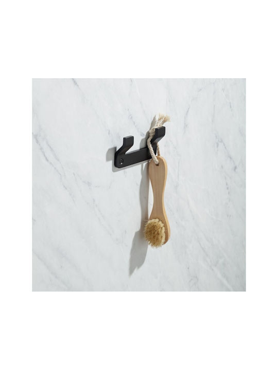 Dimitracas Double Wall-Mounted Bathroom Hook Silver