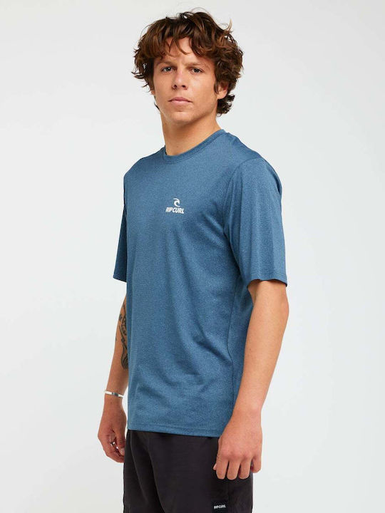 Rip Curl UPF 50 Men Short Sleeve Sun Protection Shirt Blue