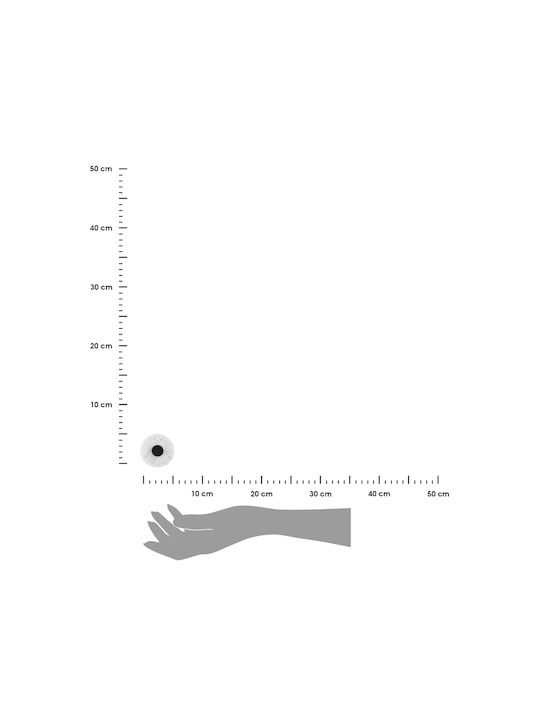 Άγκιστρο Μπάνιου Μονό με Βίδες ​5.1x5.1cm Μαύρο