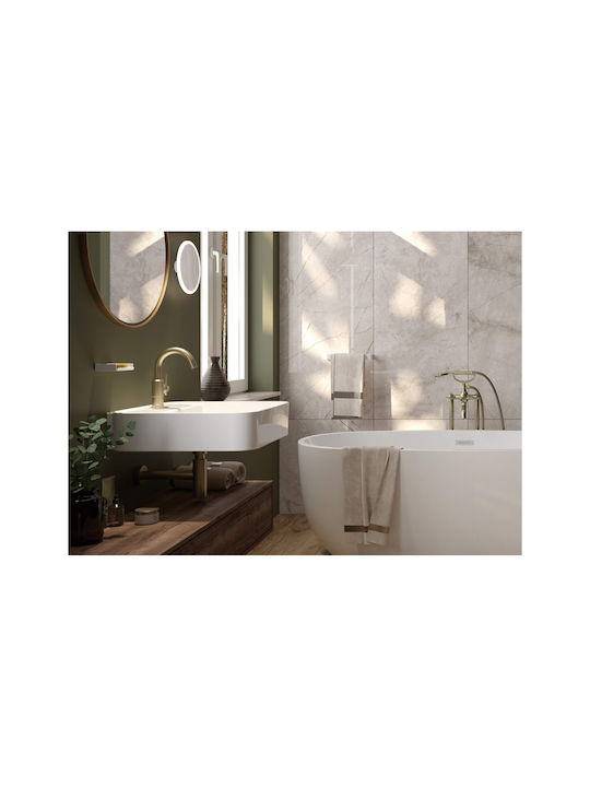 Deante Single Wall-Mounted Bathroom Rail Inox White