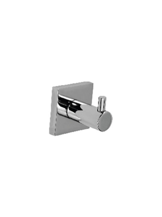 Verdi Delta Cârlig de Baie Simplu cu șuruburi ​4.4x4.4cm Argintiu