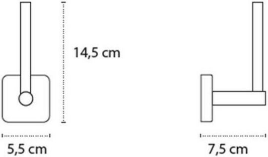 Karag Quattro Χαρτοθήκη Επιτοίχια Inox Ασημί