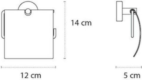 Closed Paper Holder MODERNO 2403 Chrome KARAG