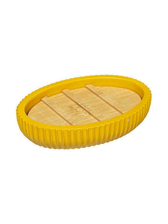 ΑΤ000229 Plastic Soap Dish Countertop Yellow