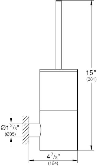 Grohe Glass Toilet Brush Grey