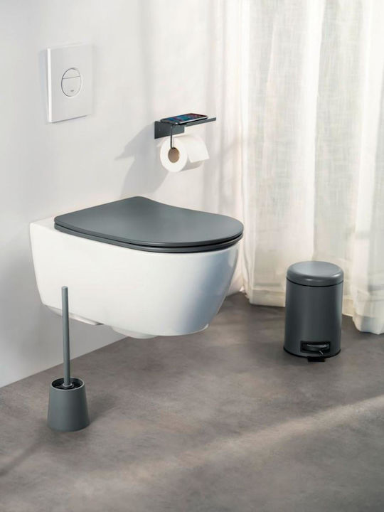 Toilettensitz Kunststoff 36x46cm Grau