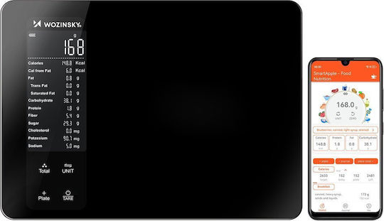Wozinsky Digital Kitchen Scale up to 10kg Black