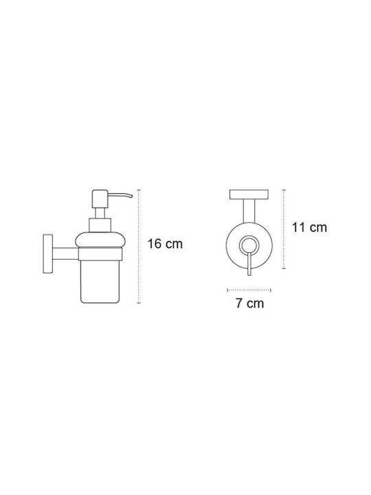 Karag Uno Επιτοίχιο Dispenser Γυάλινο Λευκό