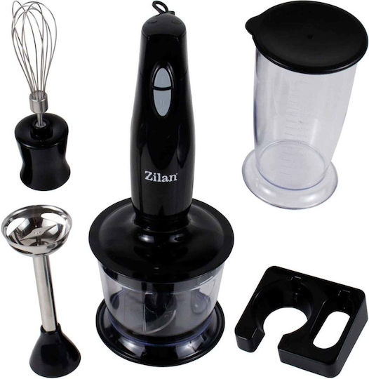 Zilan Blender De Mână Cu Tijă Din Inox 300W Negru