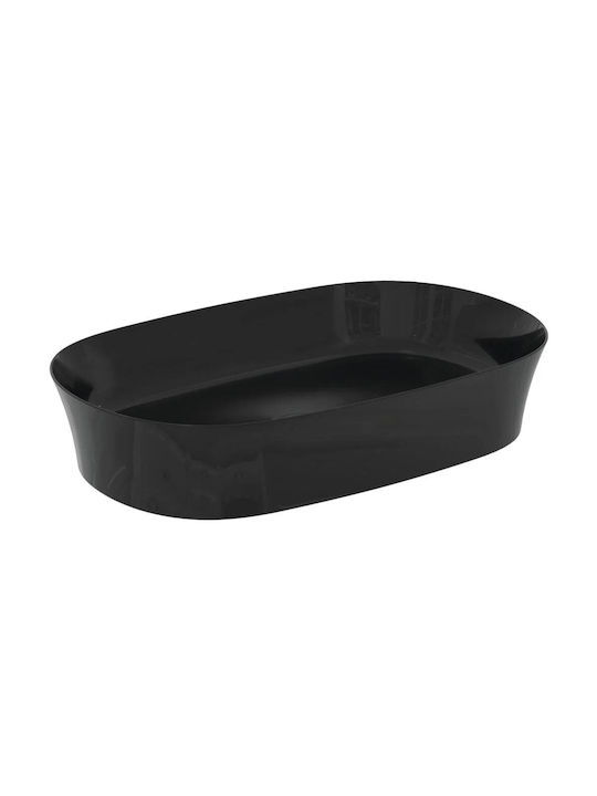 Ideal Standard Ipalyss Vessel Porcelain Bathroom Sink 60x38x12cm Black