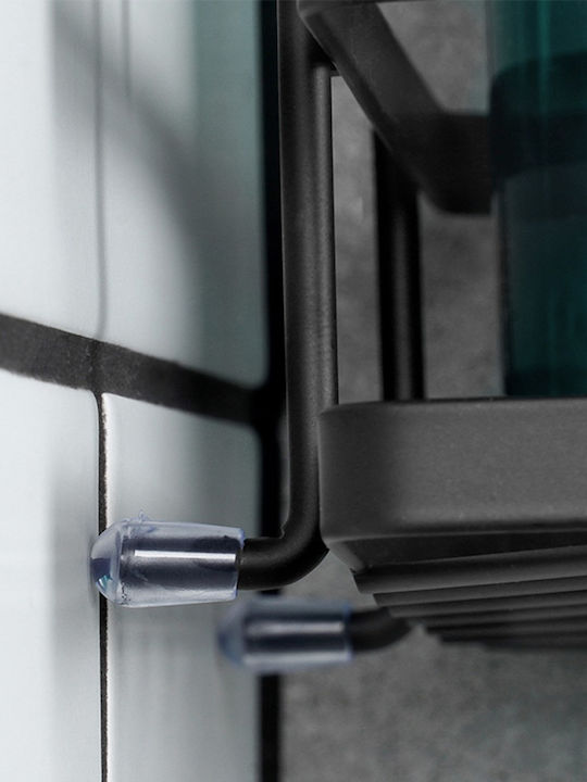 Orion An der Wand montiert Badezimmerregal Metallisch 20x20x12.5cm Schwarz
