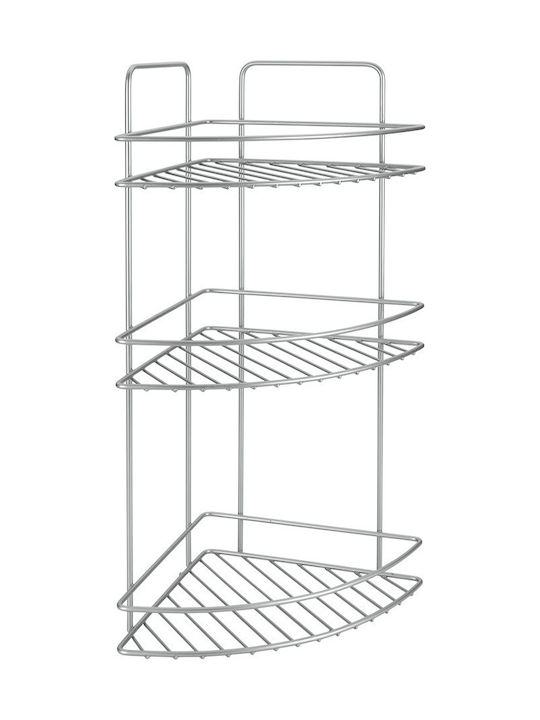 Metaltex Polytherm Reflex Ecke An der Wand montiert Badezimmerregal Metallisch mit 3 Regalen 23x23x56cm