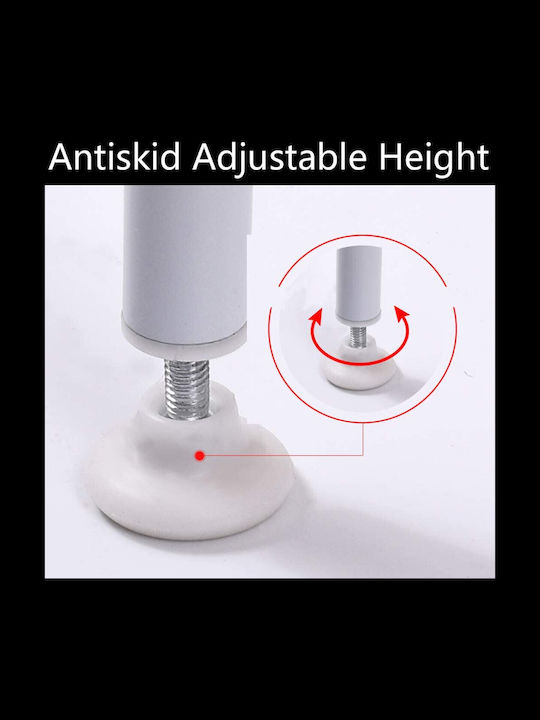 Toilet Rack Επιδαπέδια Ραφιέρα Μπάνιου Μεταλλική με 3 Ράφια 44x24.5x176cm Λευκή