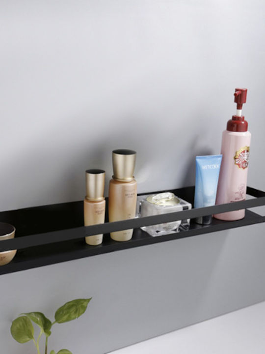 Ruhhy Wall Mounted Bathroom Shelf Metallic Black